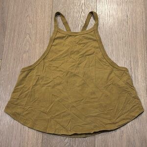 FREE PEOPLE | NWOT Oversized Racerback Tank in Olive Green